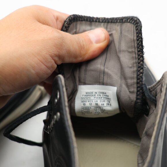 Converse X John Varvatos Men's 10 Women's 12 Studded Hi Leather Black 125707C - Picture 3 of 14